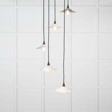 Click Here To Enlarge This Photo Of 49728SBI From the Anvil Smooth Brass Flora Cluster Pendant in Birch
