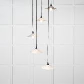 49728SBI From the Anvil Smooth Brass Flora Cluster Pendant in Birch