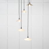 49728STE From the Anvil Smooth Brass Flora Cluster Pendant in Teasel