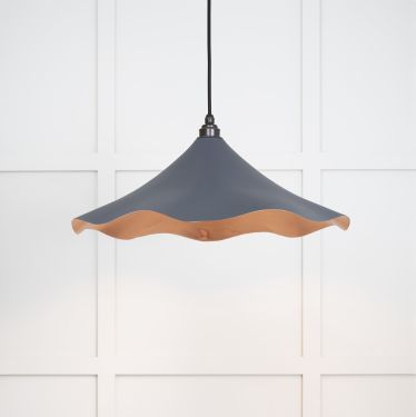 Click Here To Enlarge This Photo Of 49729SSL From the Anvil Smooth Copper Flora Pendant in Slate