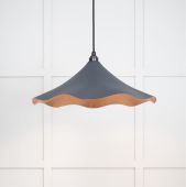 49729SSL From the Anvil Smooth Copper Flora Pendant in Slate