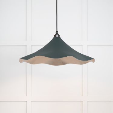 Click Here To Enlarge This Photo Of 49730SDI From the Anvil Smooth Nickel Flora Pendant in Dingle