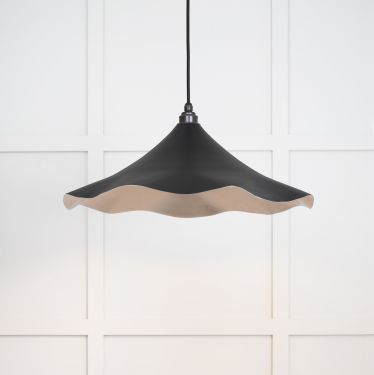 Click Here To Enlarge This Photo Of 49730SEB From the Anvil Smooth Nickel Flora Pendant in Elan Black