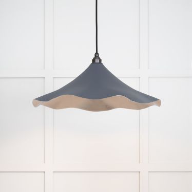 Click Here To Enlarge This Photo Of 49730SSL From the Anvil Smooth Nickel Flora Pendant in Slate
