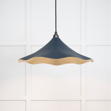 Click Here To Enlarge This Photo Of 49731SDU From the Anvil Smooth Brass Flora Pendant in Dusk