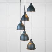 49736SDI From the Anvil Smooth Copper Brindley Cluster Pendant in Dingle
