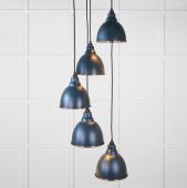 49736SDU From the Anvil Smooth Copper Brindley Cluster Pendant in Dusk