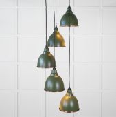 49736SH From the Anvil Smooth Copper Brindley Cluster Pendant in Heath
