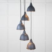 49736SSL From the Anvil Smooth Copper Brindley Cluster Pendant in Slate