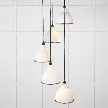 Click Here To Enlarge This Photo Of 49736STE From the Anvil Smooth Copper Brindley Cluster Pendant in Teasel