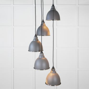 Click Here To Enlarge This Photo Of 49737SBL From the Anvil Smooth Nickel Brindley Cluster Pendant in Bluff