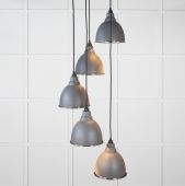 49737SBL From the Anvil Smooth Nickel Brindley Cluster Pendant in Bluff