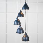 49737SDU From the Anvil Smooth Nickel Brindley Cluster Pendant in Dusk