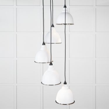 Click Here To Enlarge This Photo Of 49737SF From the Anvil Smooth Nickel Brindley Cluster Pendant in Flock