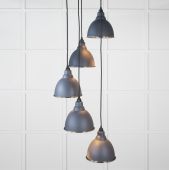 49737SSL From the Anvil Smooth Nickel Brindley Cluster Pendant in Slate