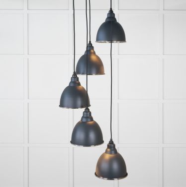 Click Here To Enlarge This Photo Of 49737SSO From the Anvil Smooth Nickel Brindley Cluster Pendant in Soot