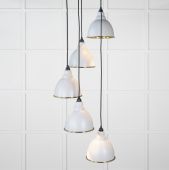 49738SBI From the Anvil Smooth Brass Brindley Cluster Pendant in Birch