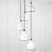 49738SF From the Anvil Smooth Brass Brindley Cluster Pendant in Flock