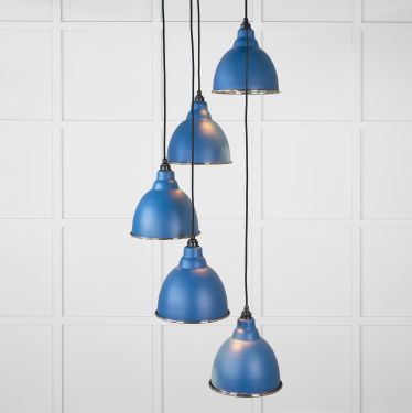 Click Here To Enlarge This Photo Of 49740SU From the Anvil Hammered Nickel Brindley Cluster Pendant in Upstream