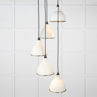 Click Here To Enlarge This Photo Of 49741STE From the Anvil Hammered Brass Brindley Cluster Pendant in Teasel