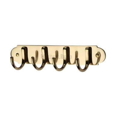 Click Here To Enlarge This Photo Of V1079-PB Heritage Brass Coat Hooks on Plate Polished Brass Finish