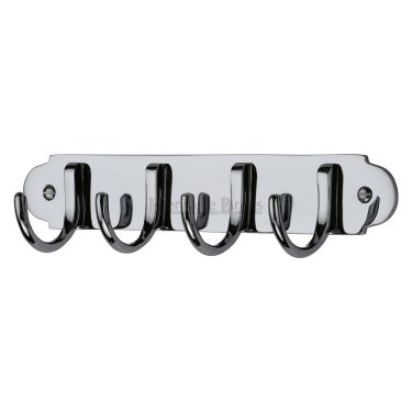 Click Here To Enlarge This Photo Of V1079-PC Heritage Brass Coat Hooks on Plate Polished Chrome Finish