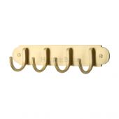 V1079-SB Heritage Brass Coat Hooks on Plate Satin Brass Finish