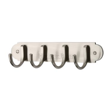 Click Here To Enlarge This Photo Of V1079-SN Heritage Brass Coat Hooks on Plate Satin Nickel Finish