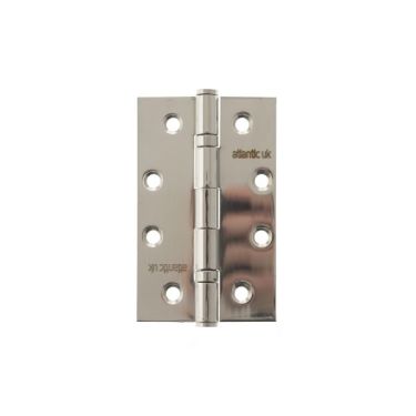 Click Here To Enlarge This Photo Of Atlantic - AH42525PSS Slim Knuckle Ball Bearing Hinges 4″ x 2.5″ x 2.5mm – Polished Stainless Steel