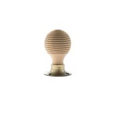 Atlantic - OE57RMKAB Old English 'Bridlington' Wood Reeded Beehive Door Knob on Face Fix Rose – Antique Brass