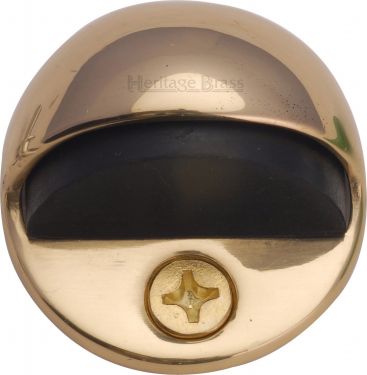 Click Here To Enlarge This Photo Of V1080-PB Heritage Brass Shielded Door Stop Polished Brass Finish