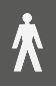 AR607M Hoppe Arrone 100mm x 150mm Male Sign - (Nylon) Anthracite Grey - 87132319