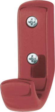 Click Here To Enlarge This Photo Of K676 (AR618) Hoppe Arrone Single Coat Hook - (Nylon) Red - 537570
