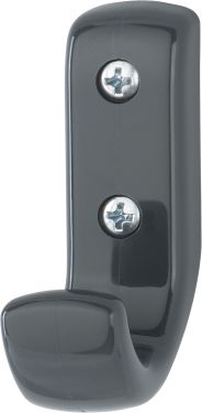 Click Here To Enlarge This Photo Of K676 (AR618) Hoppe Arrone Single Coat Hook - (Nylon) Anthracite Grey - 3414882
