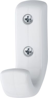 Click Here To Enlarge This Photo Of K676 (AR618) Hoppe Arrone Single Coat Hook - (Nylon) Diamond White - 566242