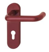 K138/353K (AR600/23-72) Hoppe Arrone Euro Profile Levers 72mm Centres on Radius Plate - (Nylon) Claret - 11570076