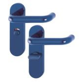 K138/353K (AR600/25) Hoppe Arrone Bathroom Levers 57mm Centres on Radius Plate - (Nylon) Cobalt Blue - 8566633