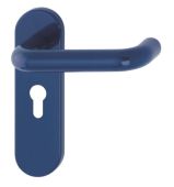 K138/353K (AR600/23) Hoppe Arrone Euro Profile Levers 47.6mm Centres on Radius Plate - (Nylon) Midnight Blue - 8566486