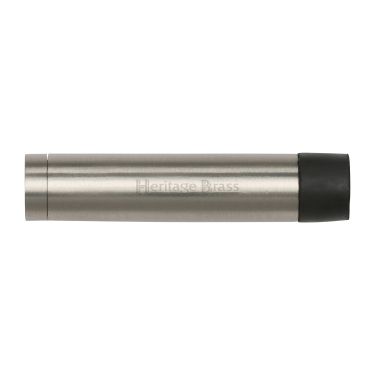 Click Here To Enlarge This Photo Of V1081 64-SN Heritage Brass Cylindrical Door Stop without Rose 64mm (75mm projection inc buffer) Satin Nickel Finish