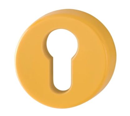Click Here To Enlarge This Photo Of K15S (AR600/27) Hoppe Arrone Euro Profile Escutcheon - (Nylon) Yellow - 600441