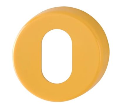 Click Here To Enlarge This Photo Of K15S (AR600/28) Hoppe Arrone Oval Profile Escutcheon - (Nylon) Yellow - 623457