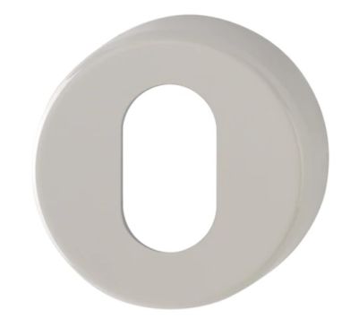 Click Here To Enlarge This Photo Of K15S (AR600/28) Hoppe Arrone Oval Profile Escutcheon - (Nylon) Dove Grey - 623488