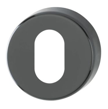 Click Here To Enlarge This Photo Of K15S (AR600/28) Hoppe Arrone Oval Profile Escutcheon - (Nylon) Black - 623419