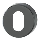 K15S (AR600/28) Hoppe Arrone Oval Profile Escutcheon - (Nylon) Black - 623419