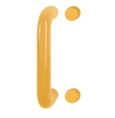 AR602/220BF Hoppe D' Handle Ø 34mm x 220mm Centres Pull Handle Bolt Fix - (Nylon) Yellow