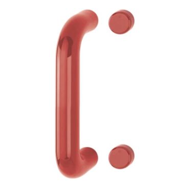 Click Here To Enlarge This Photo Of AR602/220BF Hoppe D' Handle Ø 34mm x 220mm Centres Pull Handle Bolt Fix - (Nylon) Red