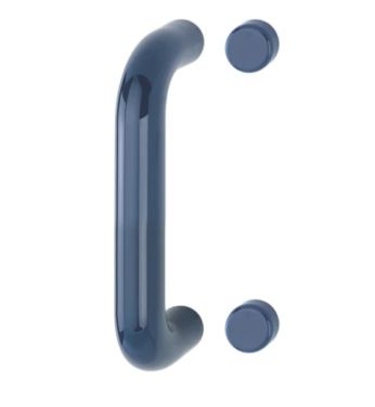 Click Here To Enlarge This Photo Of AR602/220BF Hoppe D' Handle Ø 34mm x 220mm Centres Pull Handle Bolt Fix - (Nylon) Midnght Blue