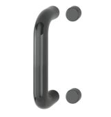 AR602/220BF Hoppe D' Handle Ø 34mm x 220mm Centres Pull Handle Bolt Fix - (Nylon) Anthracite Grey