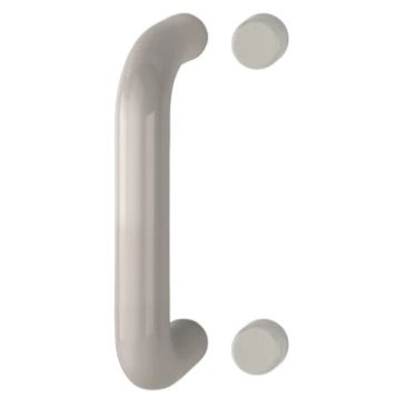 Click Here To Enlarge This Photo Of AR602/220BF Hoppe D' Handle Ø 34mm x 220mm Centres Pull Handle Bolt Fix - (Nylon) Dove Grey
