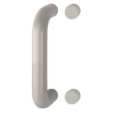 AR602/220BF Hoppe D' Handle Ø 34mm x 220mm Centres Pull Handle Bolt Fix - (Nylon) Dove Grey